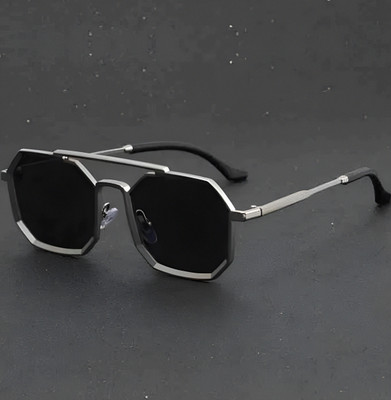 spectaswag Retro Square Sunglasses(For Men & Women, Black)