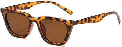 Augen Rectangular Sunglasses(For Men & Women, Brown)