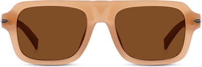 PETER JONES Retro Square Sunglasses(For Men & Women, Black)
