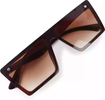 Netwiz Rectangular Sunglasses(For Men & Women, Brown)