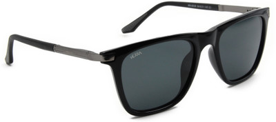 HEXXA Rectangular Sunglasses(For Men, Black)