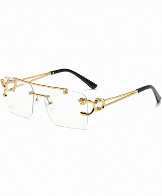 spectaswag Rectangular, Over-sized Sunglasses(For Men & Women, Clear)