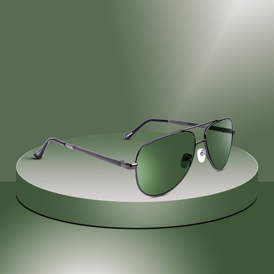 jiebo Aviator Sunglasses(For Men & Women, Green)