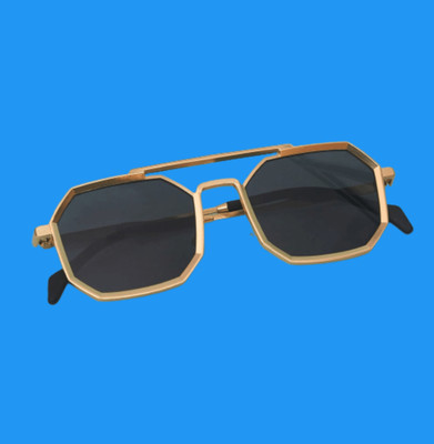 I REBEL Retro Square Sunglasses(For Men & Women, Black)
