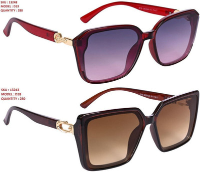 OKU one Spectacle  Sunglasses(For Men & Women, Red, Brown)