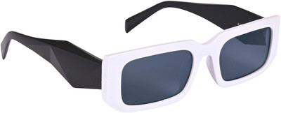 Dressberry Rectangular Sunglasses(For Men & Women, Black)