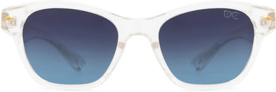 HEXXA Over-sized, Rectangular, Retro Square, Wrap-around Sunglasses(For Men, Clear)