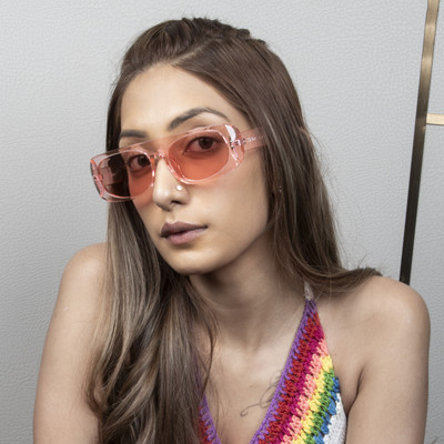 Ted Smith Rectangular Sunglasses(For Men & Women, Brown, Pink)