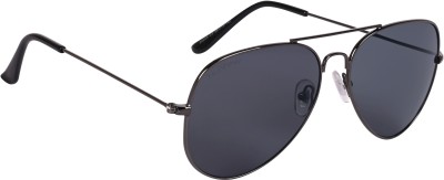 NuVew Aviator Sunglasses(For Men & Women, Black)