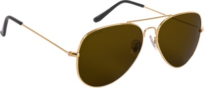 NuVew Aviator Sunglasses(For Men & Women, Brown)