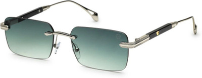 Hashtag eyewear Rectangular Sunglasses(For Men, Green)