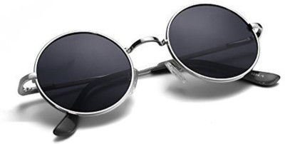 sunwear Round Sunglasses(For Boys & Girls, Black)