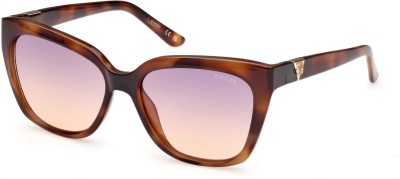 GUESS Retro Square Sunglasses(For Women, Brown)