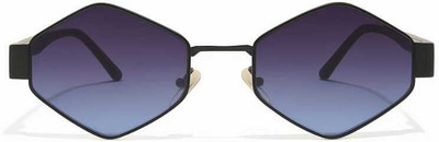 aFe Oval Sunglasses(For Men & Women, Black, Blue)