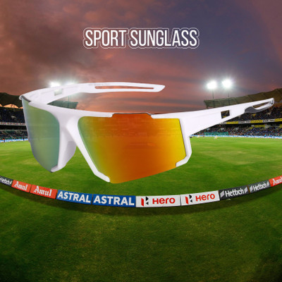 PETER JONES Wrap-around Sunglasses(For Men, Orange)