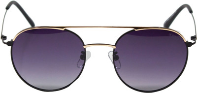 Enrico Round Sunglasses(For Men, Black)