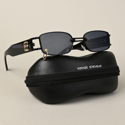 VOYAGE Rectangular Sunglasses(For Men & Women, Black)