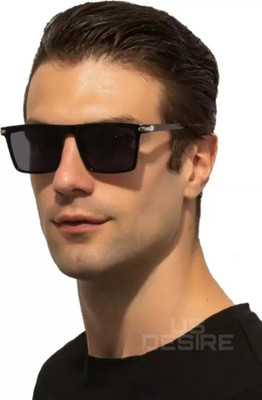 Shade House Rectangular Sunglasses(For Men, Grey)
