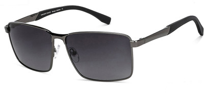VINCENT CHASE by Lenskart Rectangular Sunglasses(For Men & Women, Grey)