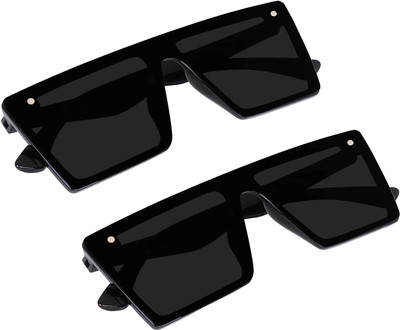 DKERAOD Retro Square, Wayfarer, Sports Sunglasses(For Men & Women, Grey)