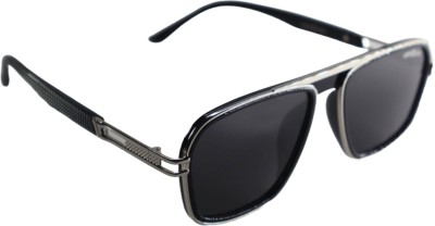 Pushpa Traders Rectangular Sunglasses(For Boys & Girls, Black)