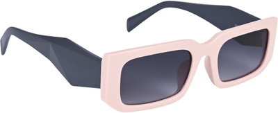 Dressberry Rectangular Sunglasses(For Men & Women, Black)