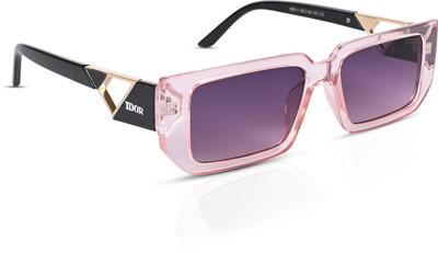 IDOR Rectangular Sunglasses(For Men & Women, Violet)