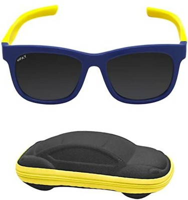 Spiky Rectangular Sunglasses(For Boys & Girls, Brown)