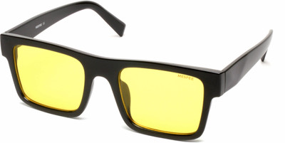 MESPEE Rectangular Sunglasses(For Men & Women, Yellow)