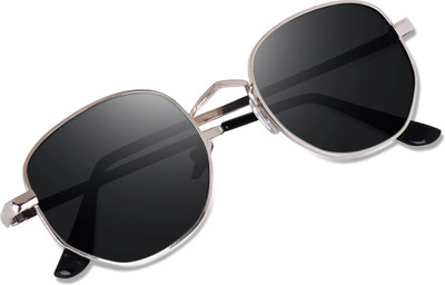 Supreno Rectangular Sunglasses(For Men, Black)