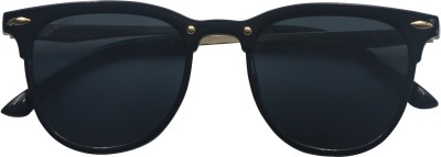 Vuezen Retro Square Sunglasses(For Boys & Girls, Black)