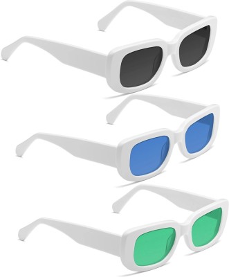 ELLIGATOR Cat-eye, Retro Square, Oval, Round Sunglasses(For Men & Women, Black, Blue, Green)