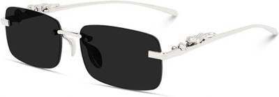 Shade House Rectangular Sunglasses(For Men, Black)