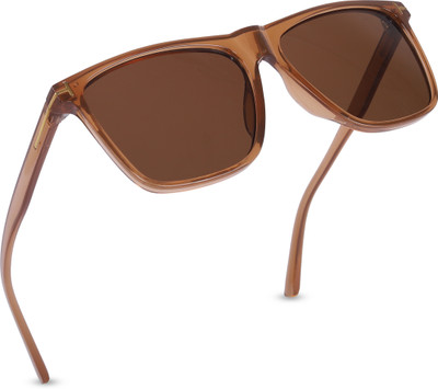 Noir Gaze Retro Square Sunglasses(For Men, Brown)