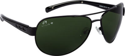 AISLIN Oval, Aviator Sunglasses(For Men & Women, Green)