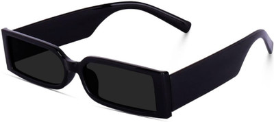 Specoo Rectangular Sunglasses(For Men & Women, Black)