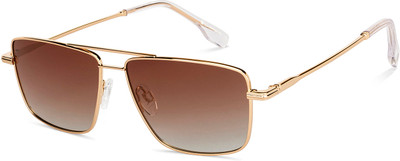 john jacobs Rectangular Sunglasses(For Men & Women, Brown)