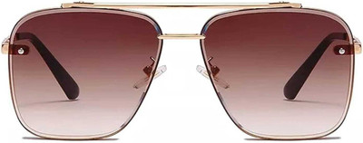 WEARWISE Rectangular Sunglasses(For Men & Women, Brown)