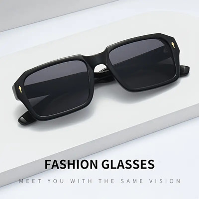FASTDEALS Retro Square, Rectangular Sunglasses(For Men & Women, Black)
