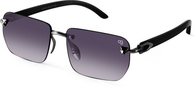Woggles Rectangular Sunglasses(For Men & Women, Purple)