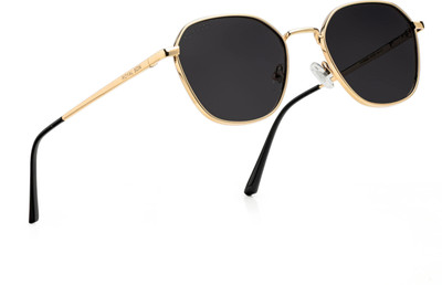 ROYAL SON Retro Square Sunglasses(For Men & Women, Black)