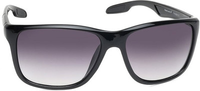 Fastrack Retro Square Sunglasses(For Boys & Girls, Black)