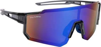 NuVew Sports, Wrap-around Sunglasses(For Men & Women, Blue, Violet)