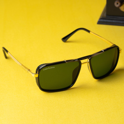 LOUIS KOUROS Wayfarer, Retro Square, Rectangular Sunglasses(For Men & Women, Green)