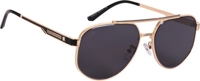 AISLIN Aviator Sunglasses(For Men & Women, Black)