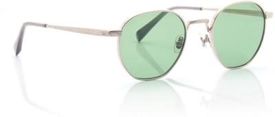 Shisen Fox Round Sunglasses(For Men & Women, Green)