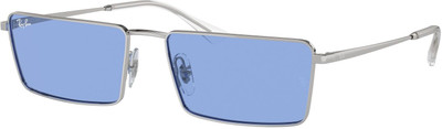 Ray-Ban Rectangular Sunglasses(For Men & Women, Blue)
