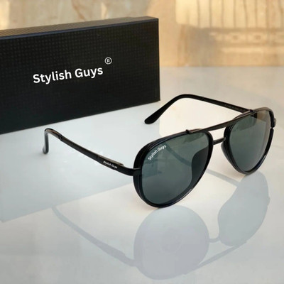 STYLISH GUYS Aviator, Spectacle , Round, Sports Sunglasses(For Men & Women, Black)