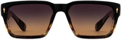 HEXXA Over-sized, Rectangular, Retro Square, Wrap-around Sunglasses(For Men, Clear)