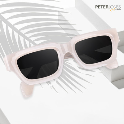 PETER JONES Rectangular Sunglasses(For Men & Women, Black)